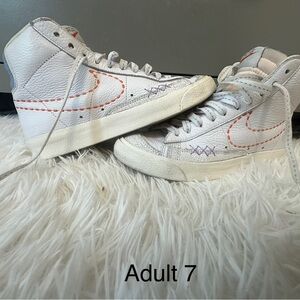 Nike White and Orange Blazers
